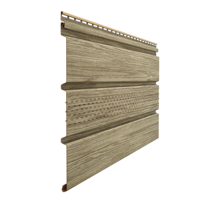 Софит виниловый Docke LUX Т4 с центральной перфорацией, кедр