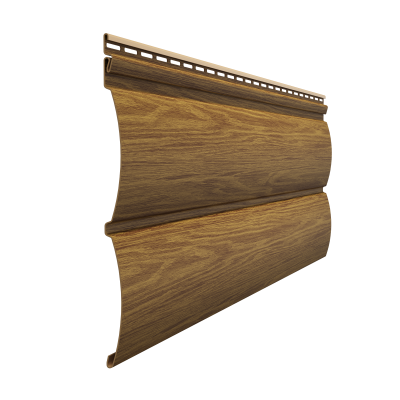 Сайдинг виниловый Docke LUX под дерево блок-хаус D4.7T, миндаль