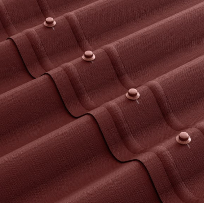 Лист Ондулин (красный) СМАРТ 0,95х1,95 м