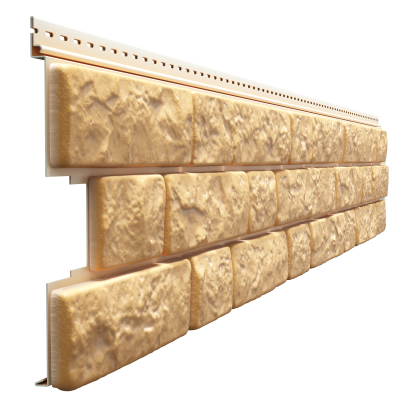 Сайдинг виниловый Docke LUX под камень BERGART, пекан