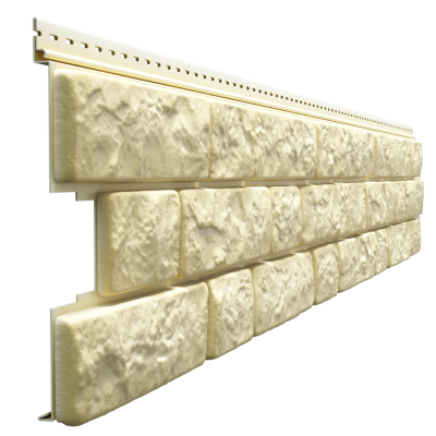 Сайдинг виниловый Docke LUX под камень BERGART, кешью